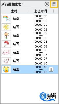 通过“垃圾桶”功能删除贴图