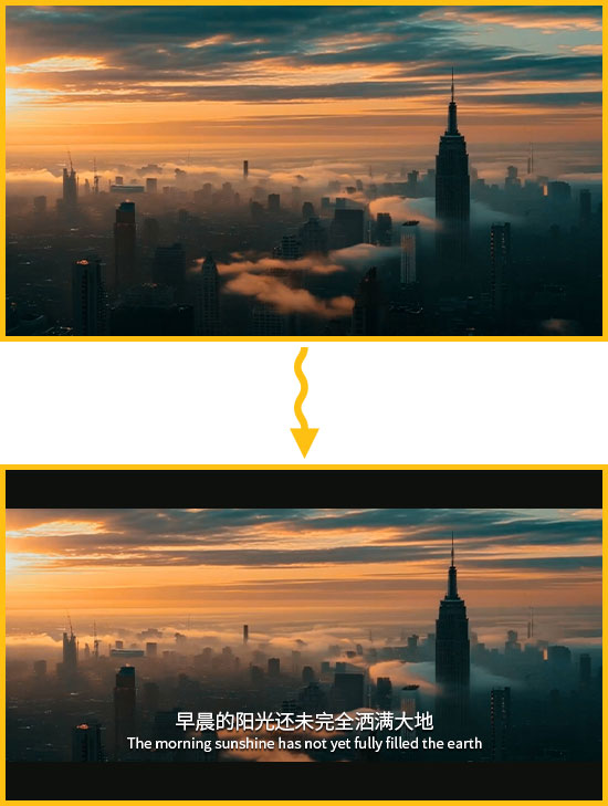 怎么给剪辑的视频调出电影宽屏效果